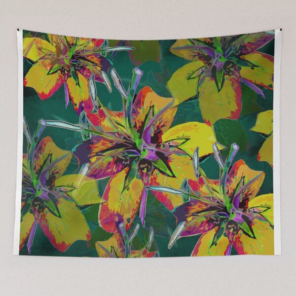 Item preview, Luscious Liliums - Yellow / Green designed and sold by PoppyPod.