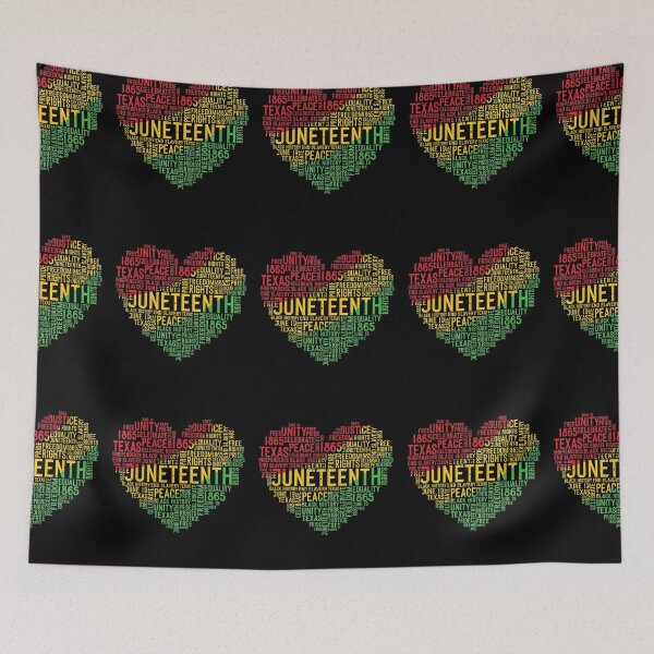 Item preview, Juneteenth Heart Black History Afro American African Freedom designed and sold by jackbellart.