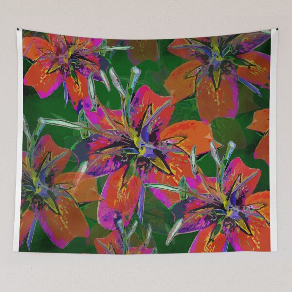 Item preview, Luscious Liliums - Red / Green designed and sold by PoppyPod.