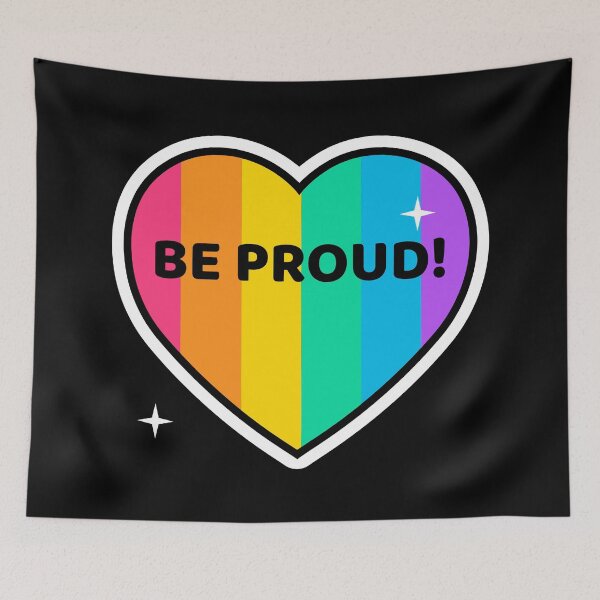 Item preview, Be Proud! LGBTQ+ Pride Rainbow Heart Love Design designed and sold by HolidayTees.