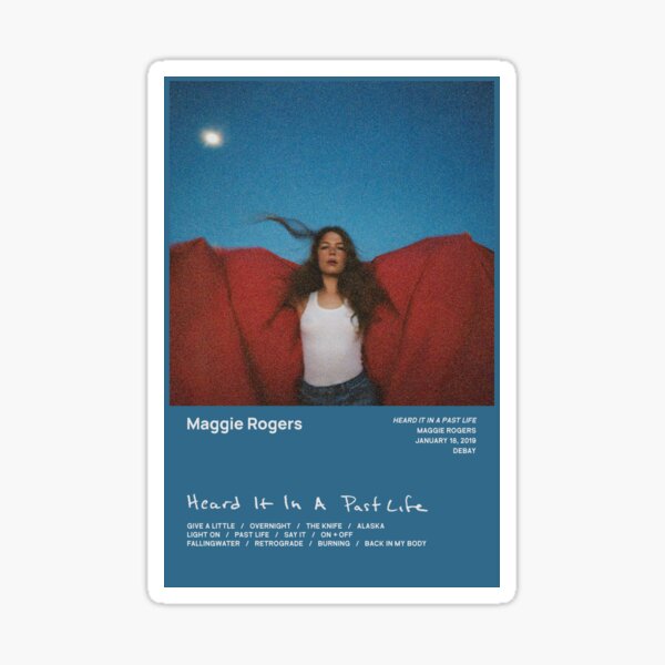 Vista previa del artículo con la obra «Maggie Rogers - Lo escuché en una lista de canciones de vidas pasadas», diseñado y vendido por czrk.