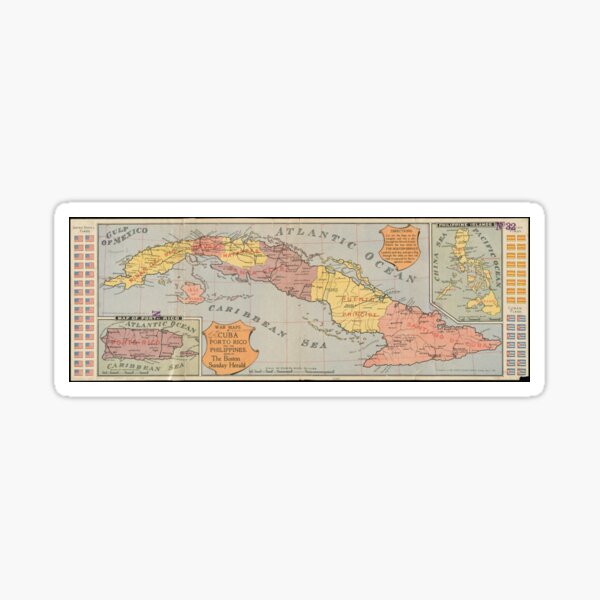 Item preview, Vintage Map of Cuba (1898) 3 designed and sold by BravuraMedia.