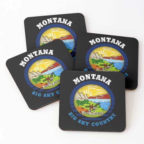 Item preview, MONTANA BIG SKY STATE FLAG designed and sold by Madjack Tees Kiwi SuperStore.