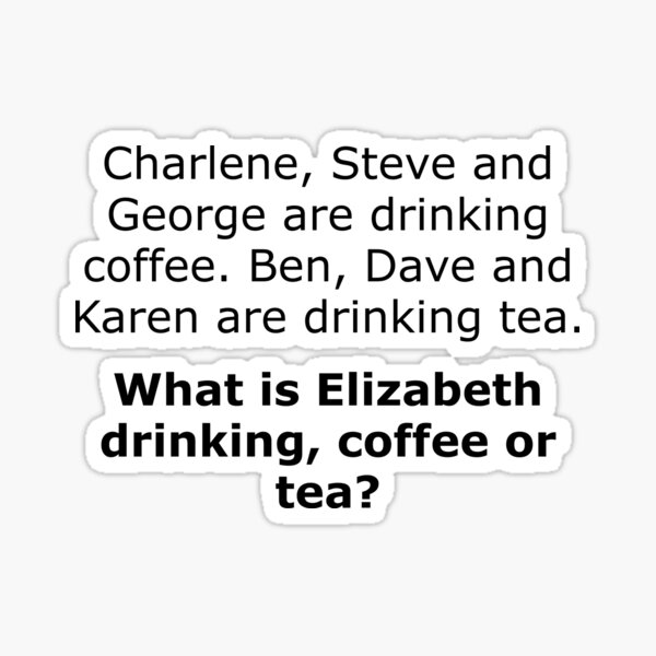 Complex Riddle - Elizabeth Coffee/Tea Series Sticker