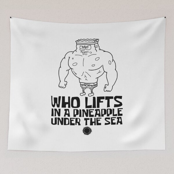 Item preview, Spongebob  Who Lifts Black  Gym Gear designed and sold by tolittlearrows.