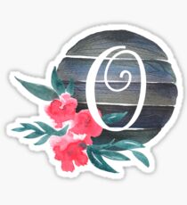 Floral Monogram O Sticker