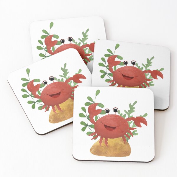 Item preview, a jolly crab sits on a rock designed and sold by Marianna Lyakhova.