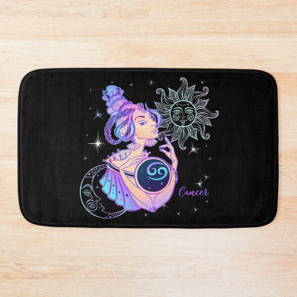 Item preview, Cancer Zodiac Neon Lady With Sun and Crescent Moon designed and sold by Trinket-Trickster.