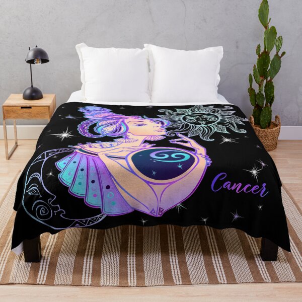 Item preview, Cancer Zodiac Neon Lady With Sun and Crescent Moon designed and sold by Trinket-Trickster.