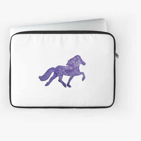 Aperçu de l'œuvre Cheval d'allure aquarelle violet créée et vendue par MotherOfBears.