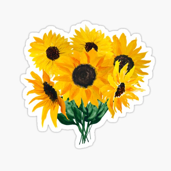 Bright Mountain Flower in Full Bloom Stickers 10pcs