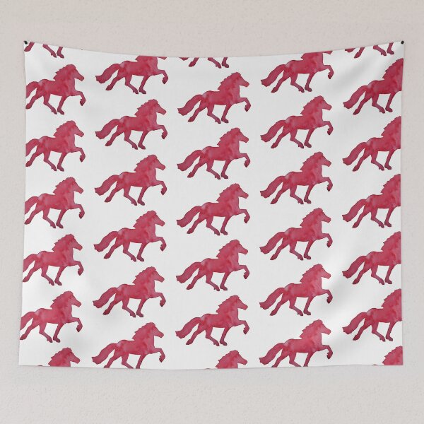 Item preview, Red watercolor gaited horse designed and sold by MotherOfBears.