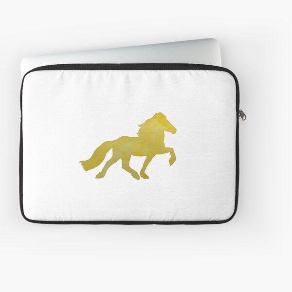 Aperçu de l'œuvre Cheval d'allure aquarelle jaune créée et vendue par MotherOfBears.