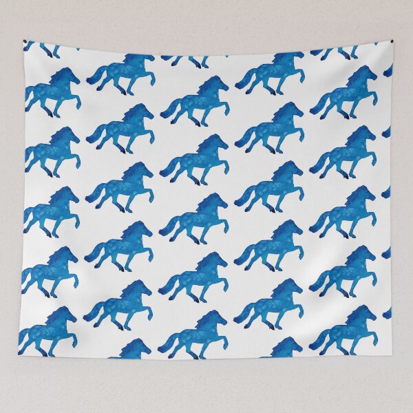 Item preview, Blue watercolor gaited horse designed and sold by MotherOfBears.