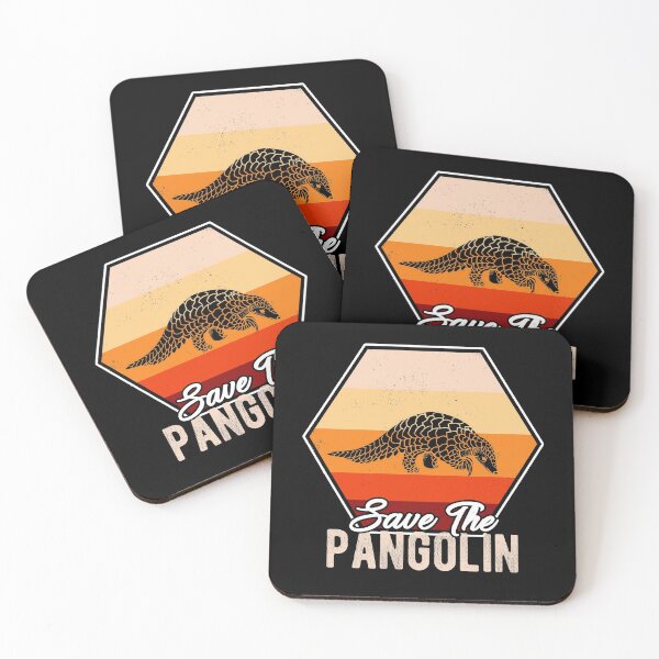 Item preview, Save The Pangolin Hexagonal Vintage Retro  designed and sold by roocky.