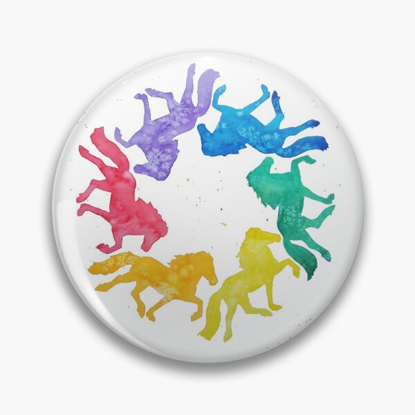 Item preview, Rainbow splatter gaited horses designed and sold by MotherOfBears.