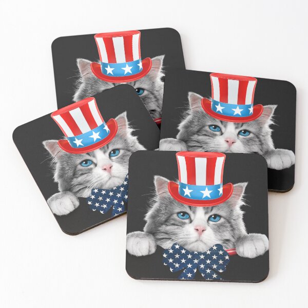 Item preview, Cat 4th Of July 2021 America Flag Happy T-Shirt designed and sold by CARDWELL-COWEL.