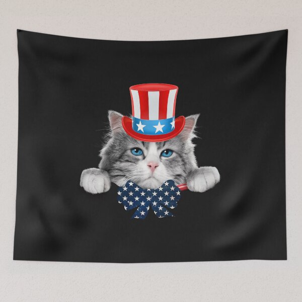 Item preview, Cat 4th Of July 2021 America Flag Happy T-Shirt designed and sold by CARDWELL-COWEL.