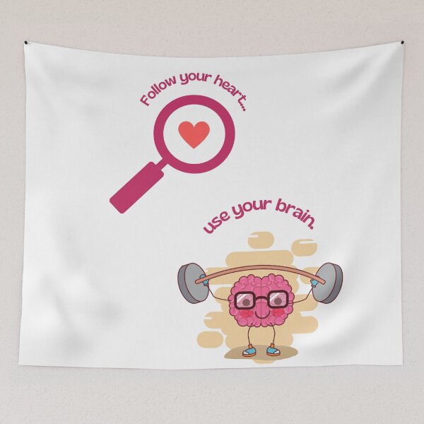 Item preview, Follow your heart. Use your brain. designed and sold by Tropium-Designs.