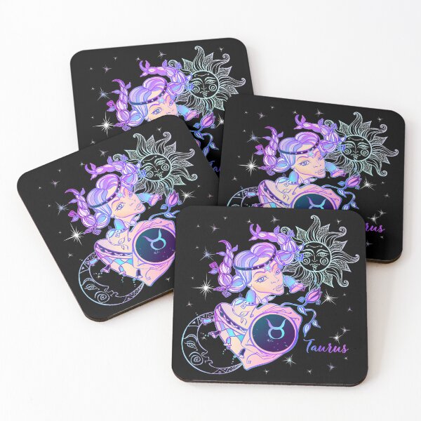 Item preview, Taurus Zodiac Neon Lady With Sun and Crescent Moon designed and sold by Trinket-Trickster.