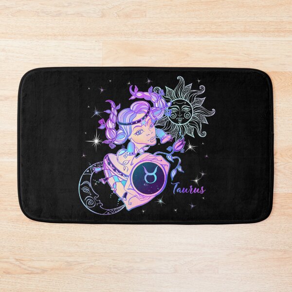 Item preview, Taurus Zodiac Neon Lady With Sun and Crescent Moon designed and sold by Trinket-Trickster.