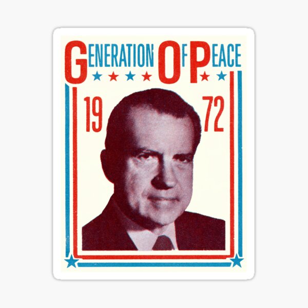 1972 Groovy Nixon para presidente Pegatina