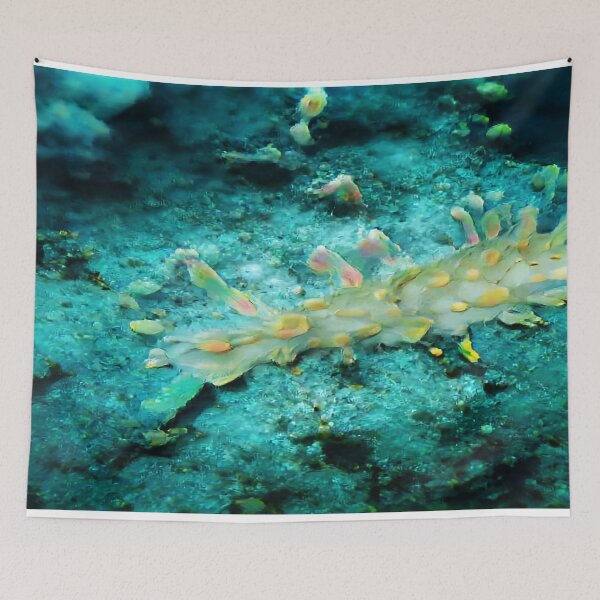Item preview, Abstract Turquoise Under The Water Sea Slug designed and sold by BioDigital-Jazz.