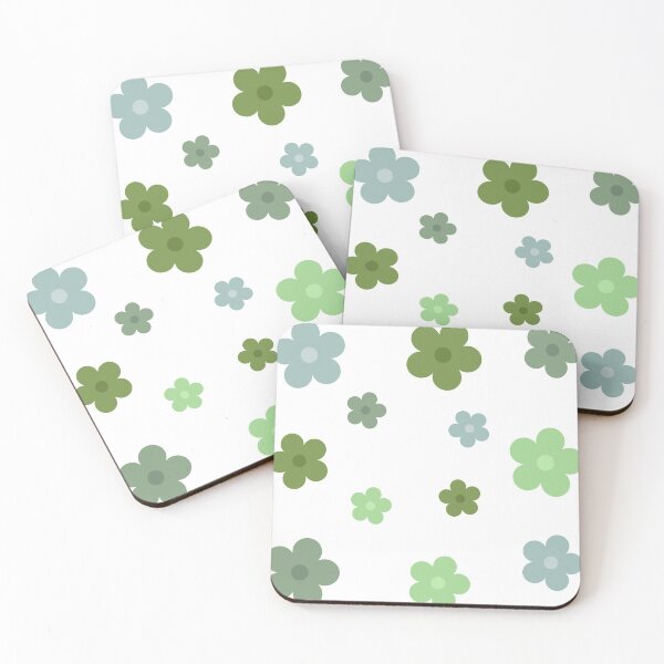Item preview, green flowers designed and sold by foIkIore.