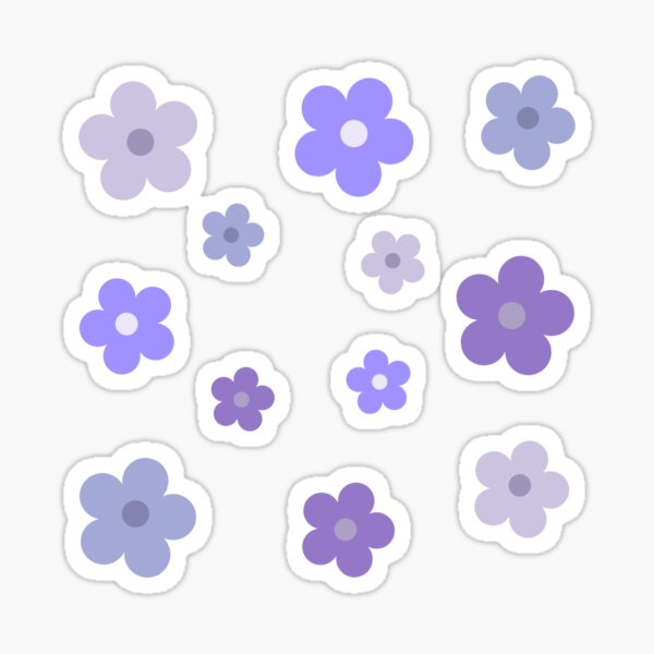 Purple Flower Stickers – Original Kawaii Pen