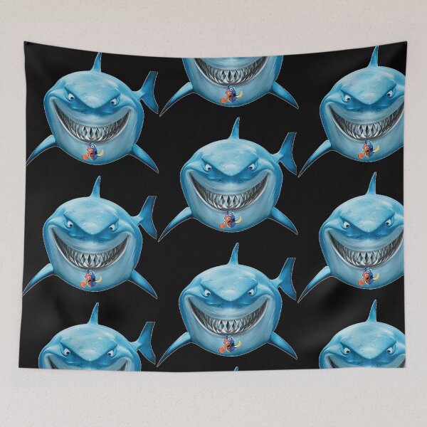 Item preview, the shark attack nemo and the fish , in blue, orange, yellow,white,black and red designed and sold by Hadier labib.