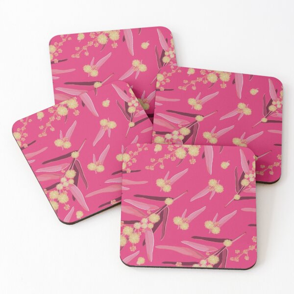 Item preview, Golden Wattle Flowers - Pink and Yellow Palette designed and sold by Sketchbook Designs.