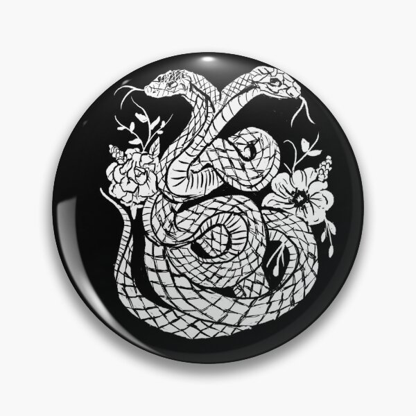 Item preview, Two Headed Snake & Flowers, Witchy, Gothic, Punk designed and sold by lunaelizabeth.