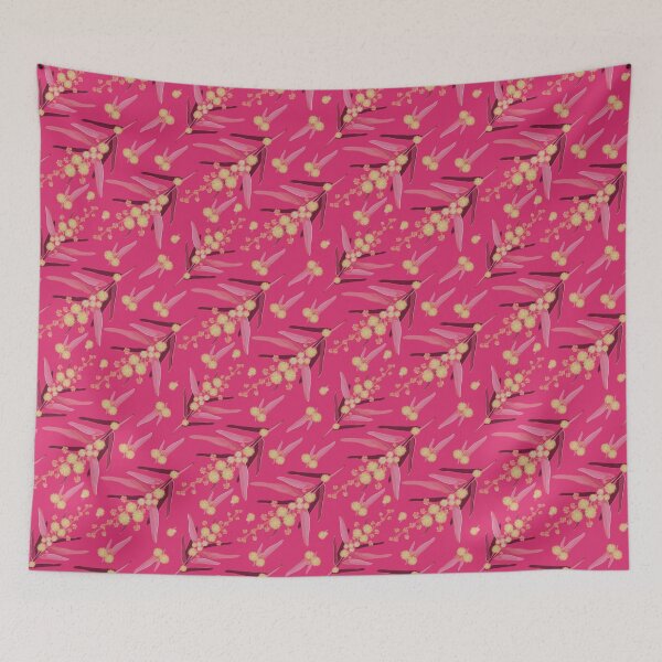 Item preview, Golden Wattle Flowers - Pink and Yellow Palette designed and sold by Sketchbook Designs.