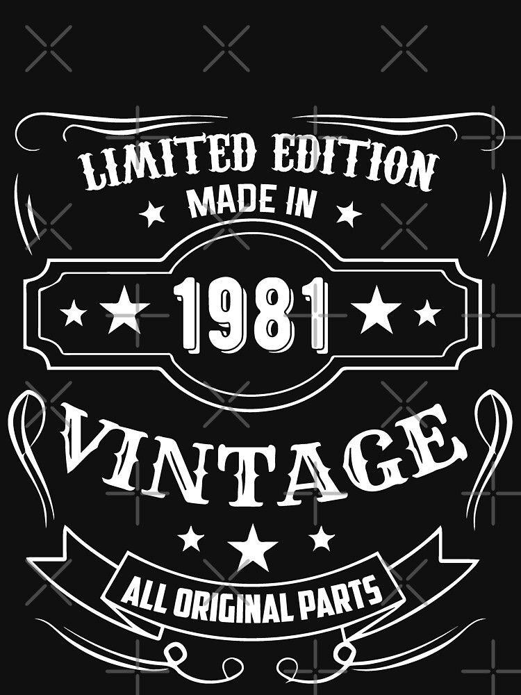 Men's Vintage 1981 40th Birthday T-Shirt Classic Forty Shirt Gift Idea