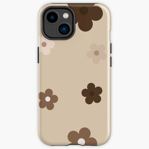 nude/brown flowers iPhone Tough Case