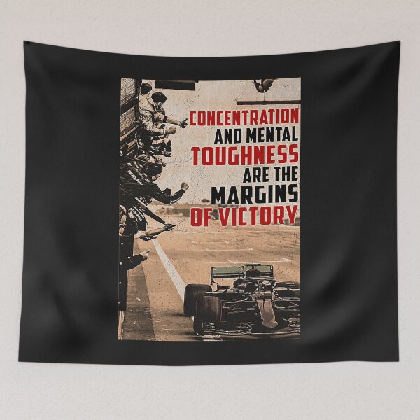 Item preview, Car Racing F1 Concentration And Mental Toughness Are Margins Of Victory Poster designed and sold by barbaraschumach.