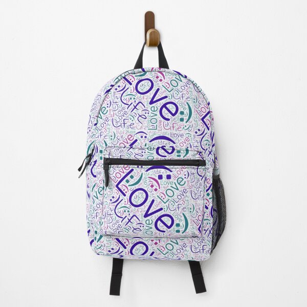 Item preview, Love Life Word Cloud Purple Green Pink Fonts designed and sold by ShajenDesigns.