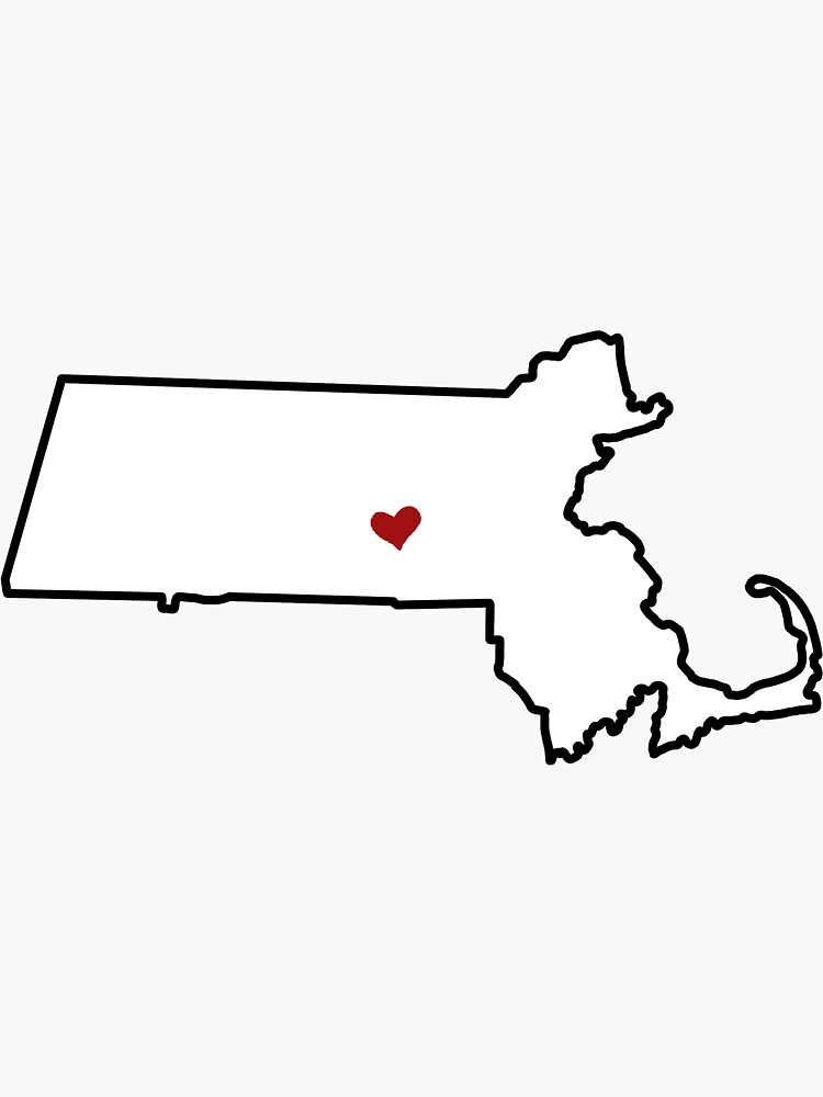 Thumbnail 3 of 3, Sticker, Worcester Heart in Massachusetts designed and sold by sunnnysu.