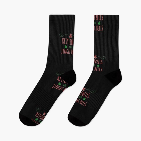 Item preview, Kettlebells & Jingle Bells / Red And Green - Funny Gym designed and sold by GymWearDepot.