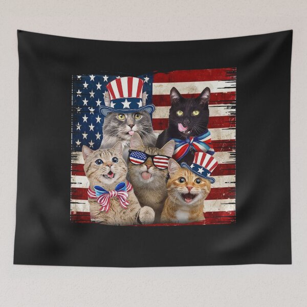 Item preview, American Flag Proud Cat Shirt designed and sold by RobBengi24.