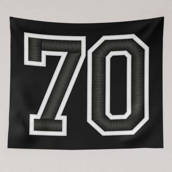 Item preview, 70 Black Jersey Sports Number seventy Football 70 designed and sold by elhefe.