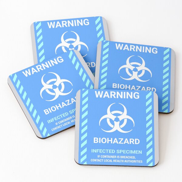 Item preview, Warning: Biohazard, Infected Specimen - Blue Sign designed and sold by Chubuter.