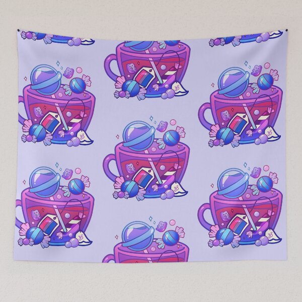 Item preview, Pride Flag Teacup - Candy Bisexual designed and sold by heysoleilart.