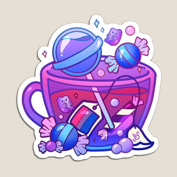 Item preview, Pride Flag Teacup - Candy Bisexual designed and sold by heysoleilart.