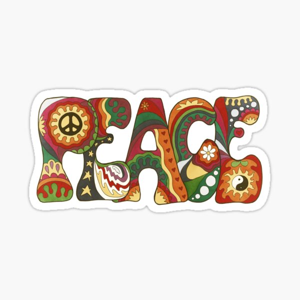 Vintage Psychedelic Peace Sticker