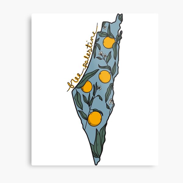 Free Palestine - Palestine Sticker, Human Rights Sticker Metal Print