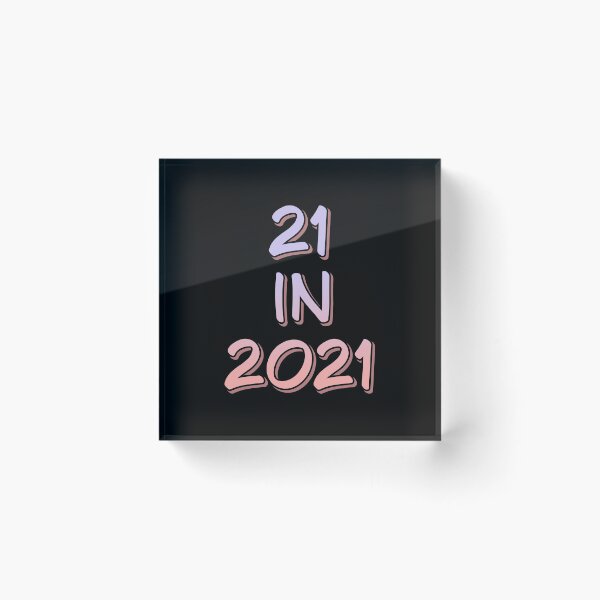 Artikelvorschau, 21 IM JAHR 2021 | 21 WERDEN IM JAHR 2021 | 21. Geburtstag | Geschenk zum 21. Geburtstag | Farbverlauf 21 im Jahr 21 entworfen und verkauft von Violet Treasures.