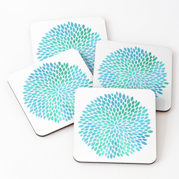 Item preview, Leaf Pattern Blue And Green designed and sold by geminivibe.