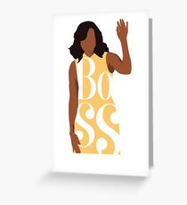 boss, michelle obama Greeting Card