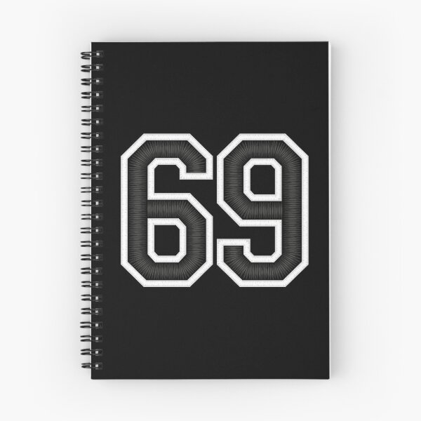 Aperçu de l'œuvre 69 Maillot noir Numéro de sport soixante-neuf Football 69 créée et vendue par elhefe.